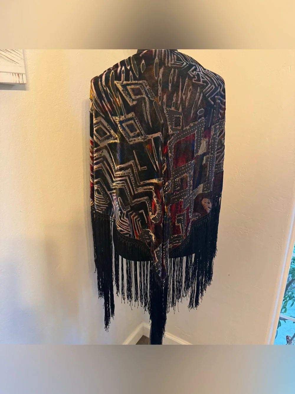 Women’s Chico’s Velvet Fringe Open-Front Women's Sweater
